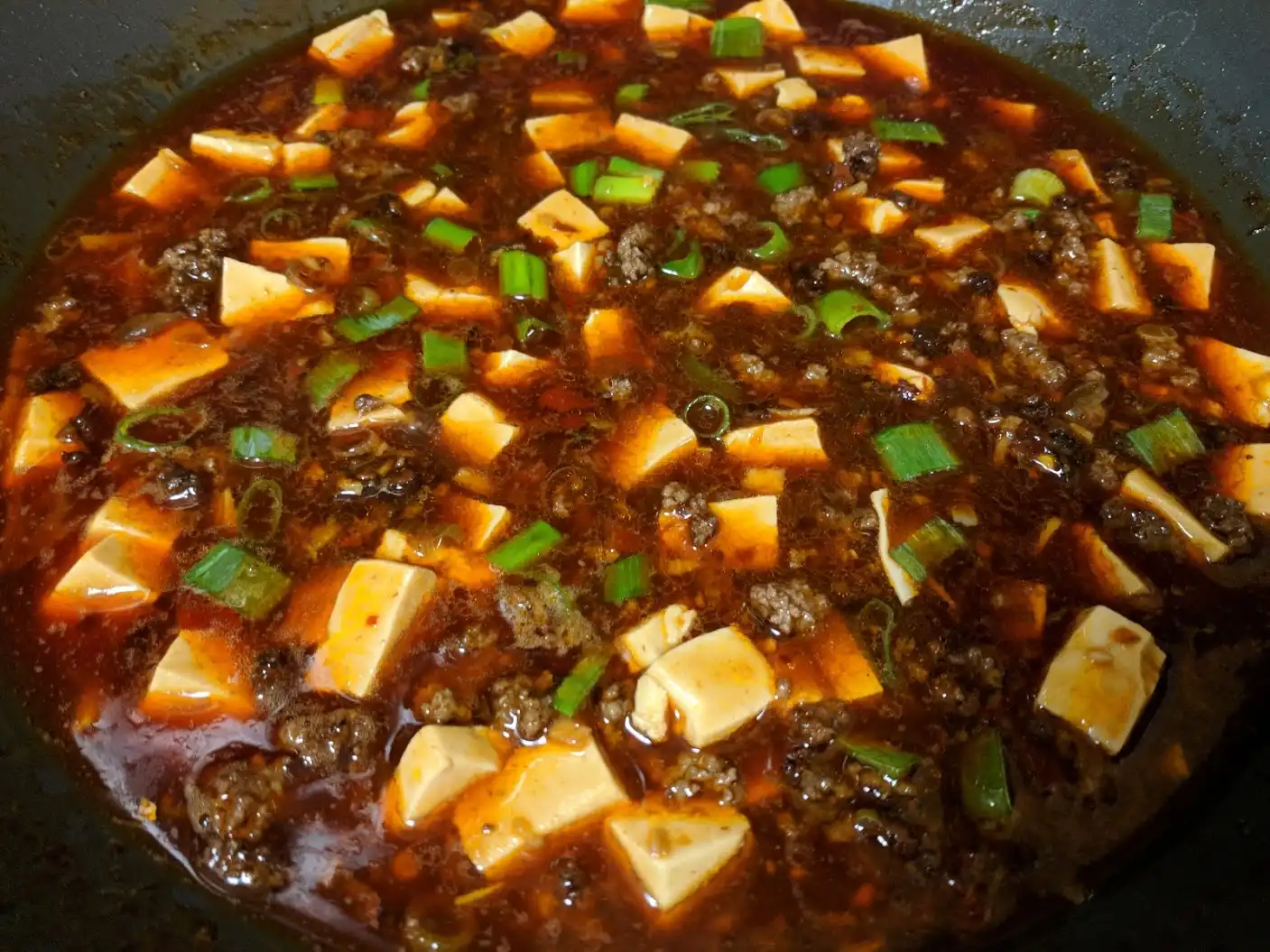 Mapo Tofu Simmering